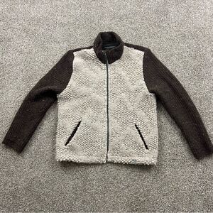 Vintage Giesswein Austrian Wool Zip up Sweater Women's 40